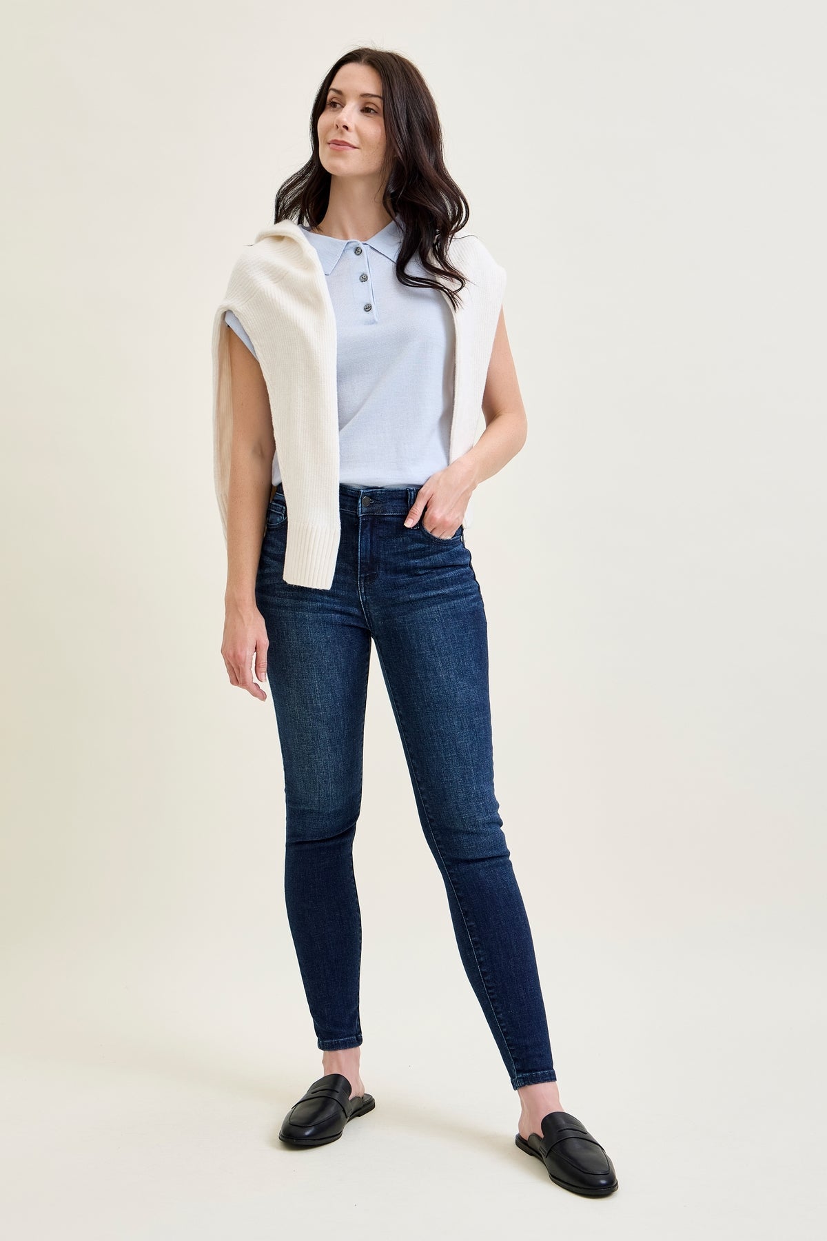 Gia High Rise Super Dark Skinny Jeans