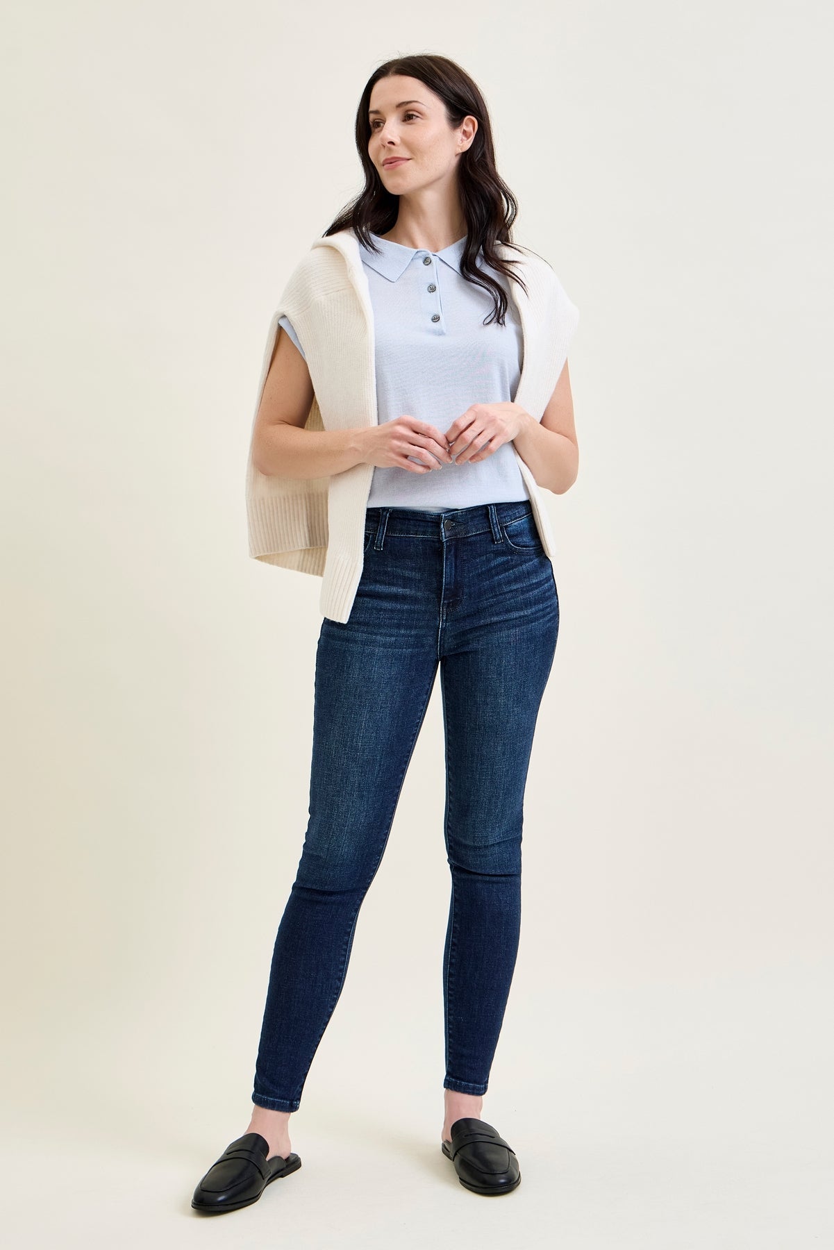 Gia High Rise Super Dark Skinny Jeans