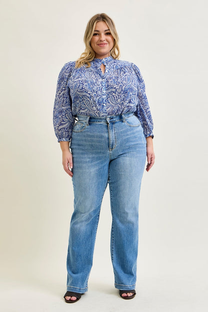 Aliana High Rise Trouser Straight Fit Jeans - PLUS