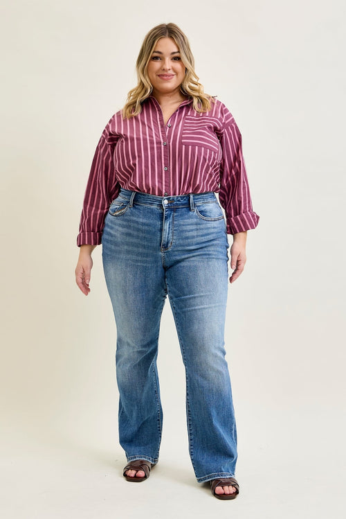 Lila Mid Rise Vintage Bootcut Jeans - PLUS