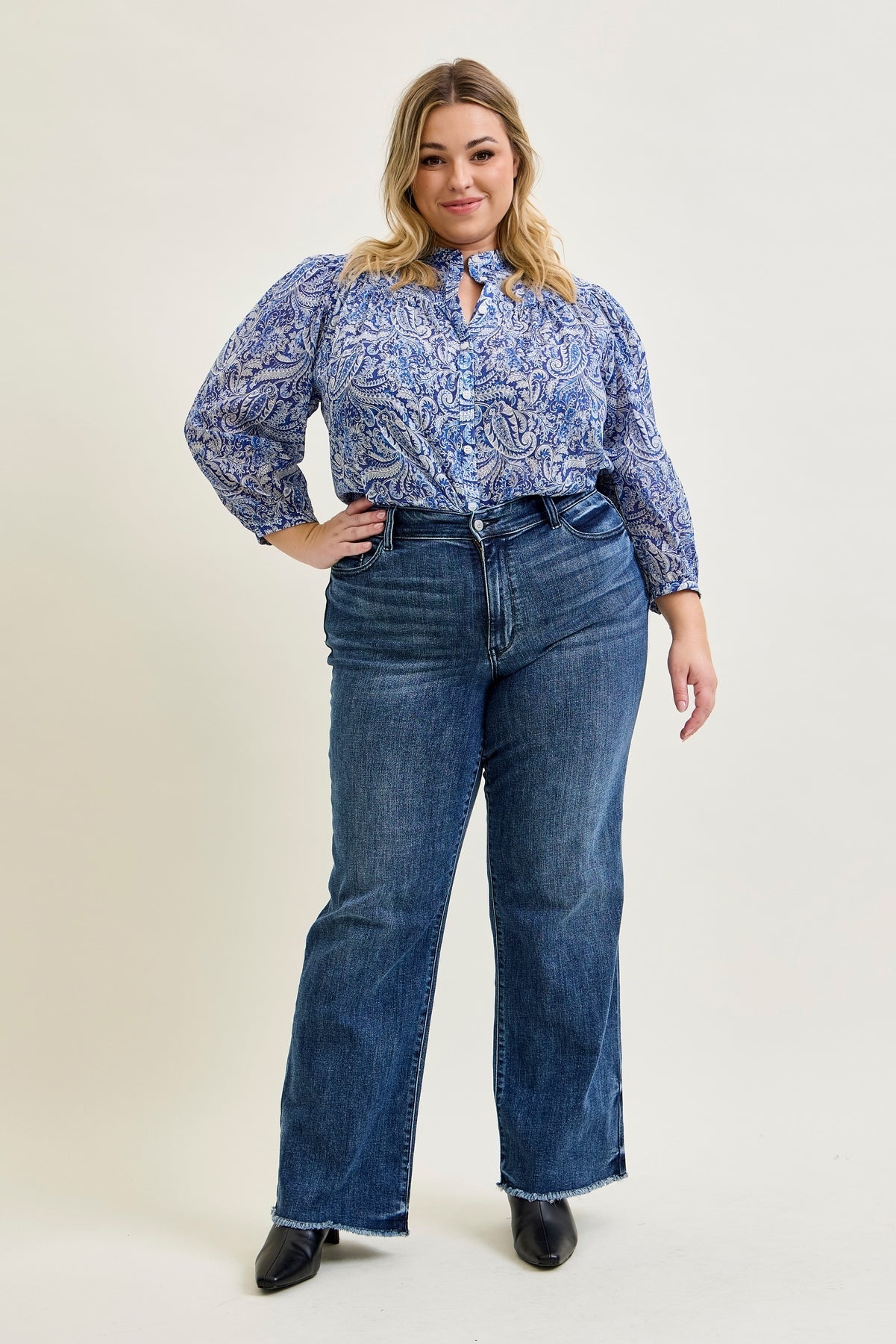 Carrie Mid Rise Wide Leg - PLUS