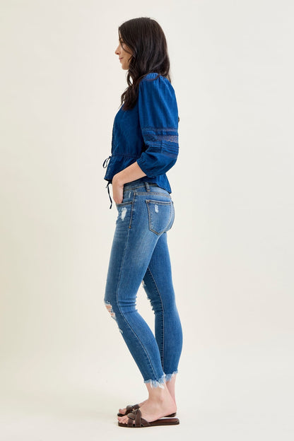Amery Destroy Hem Skinny Jeans