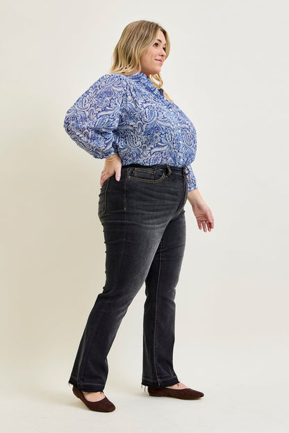 Baylee High Rise Released Hem Slim Bootcut Jeans - PLUS