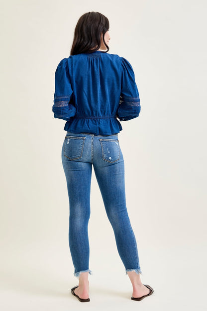 Amery Destroy Hem Skinny Jeans