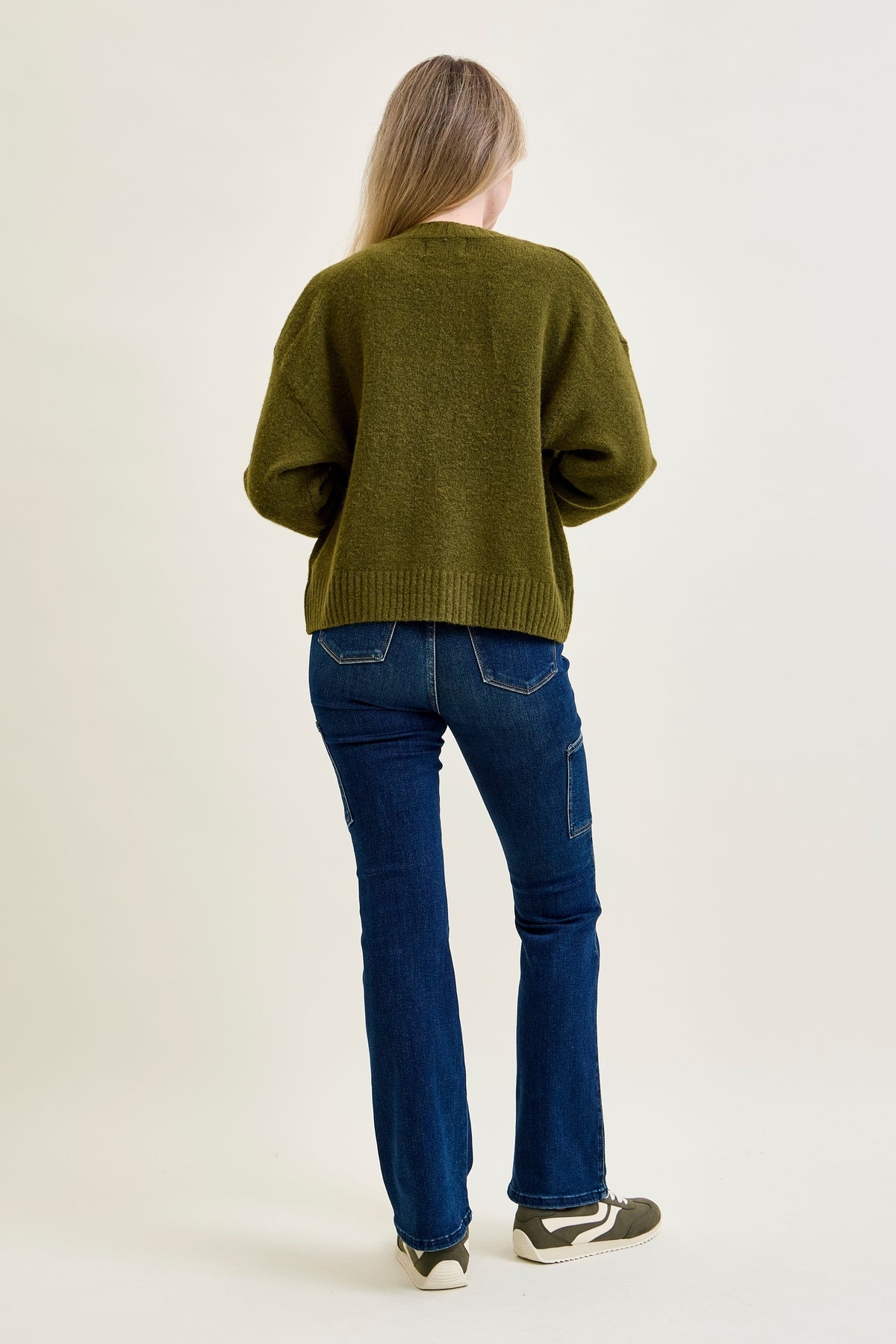 Karla High Rise Cargo Bootcut Jeans