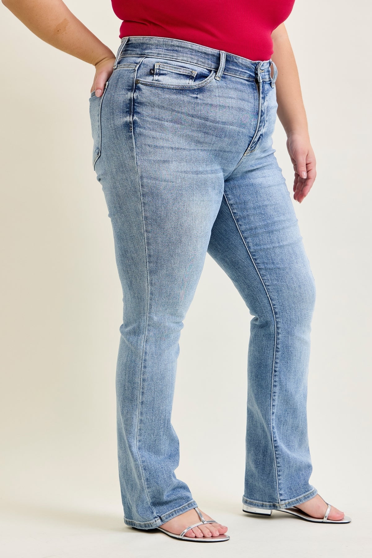 Ashley Mid Rise Bootcut Jeans - PLUS