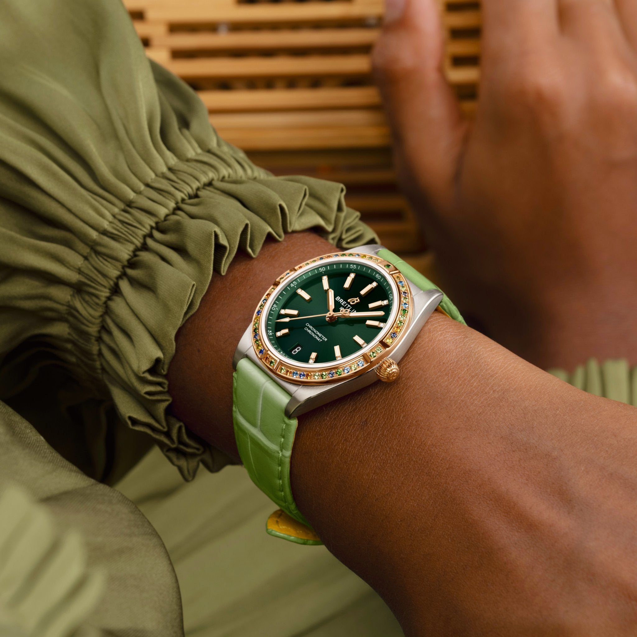 Breitling Chronomat Automatic 36 South Sea, Stainless Steel, 18k Red Gold, Diamonds and Gem, Ref# U10380611L1P1, Unworn 2024 - Image 5