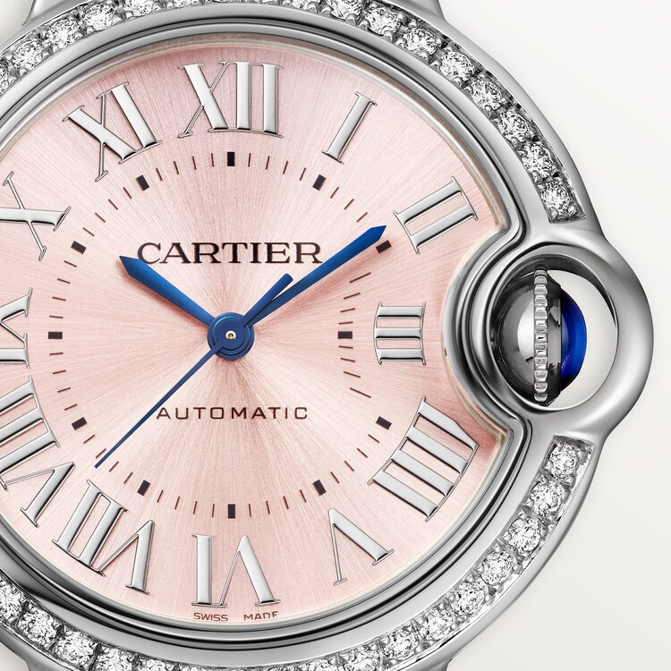 Unworn Cartier Ballon Bleu de Cartier, Stainless Steel and Diamonds, 33mm, Ref# W4BB0037, box and papers - Image 2