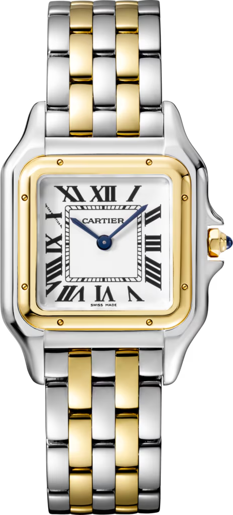 Unworn Cartier Panthère de Cartier, Stainless Steel, 18k Yellow Gold, 29mm x 37mm, Ref# W2PN0007, box and papers