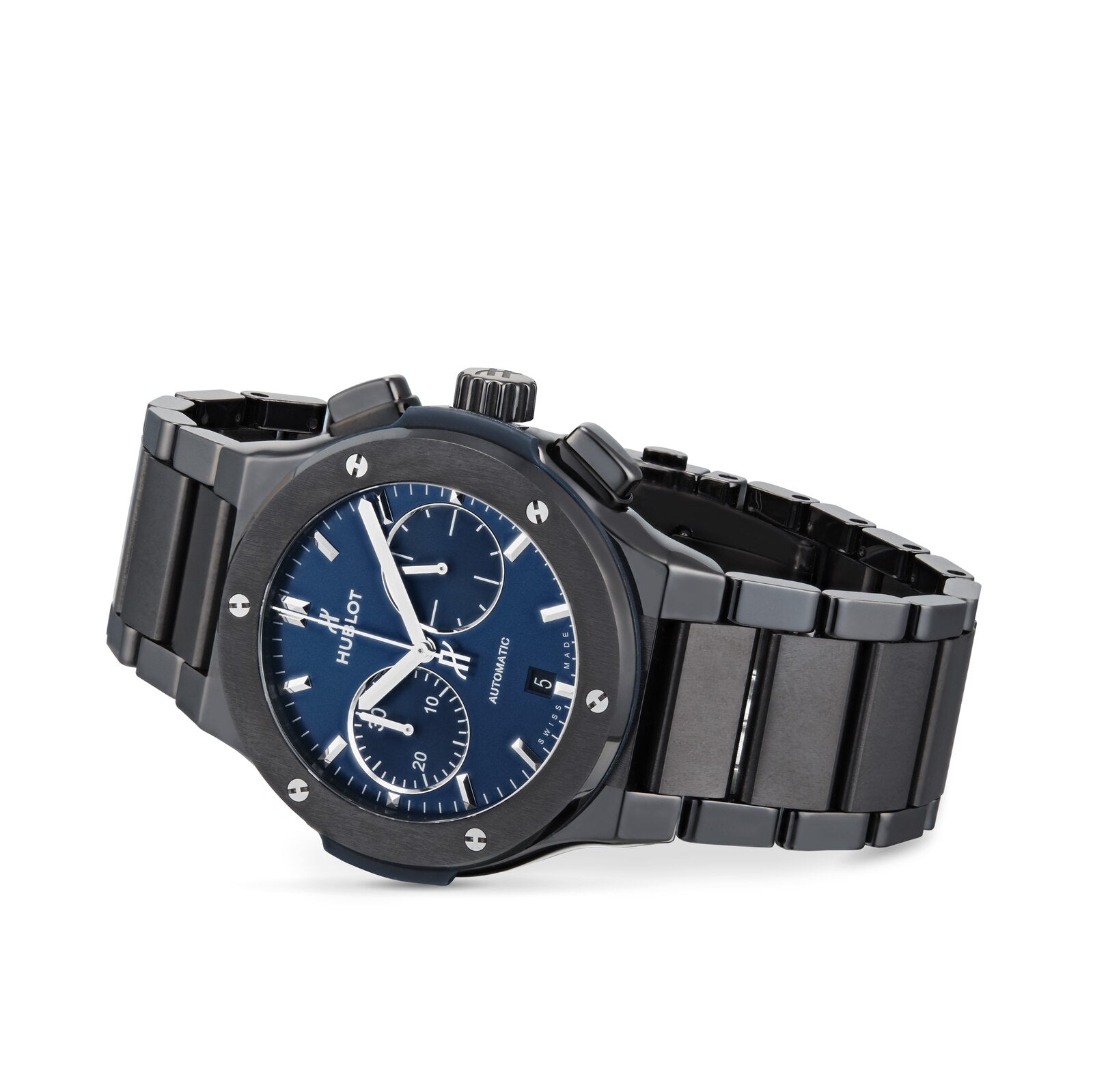 Hublot Classic Fusion Chronograph Automatic 45mm Ceramic Blue, Ref# 520.CM.7170.CM - Image 5
