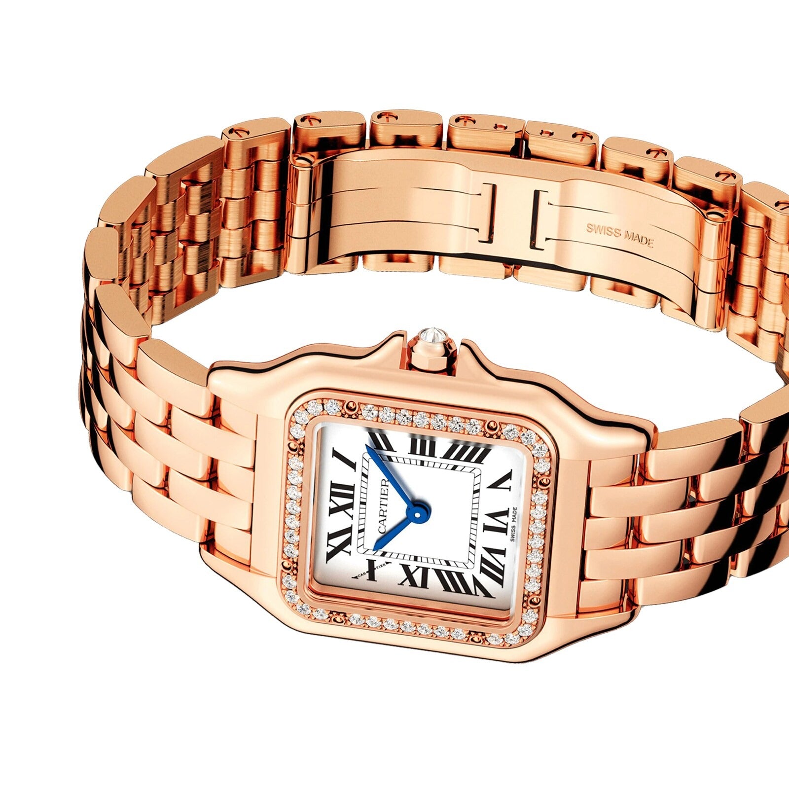 Unworn Cartier Panthère de Cartier Medium, 18k Rose Gold, Diamonds, 27mm x 36mm, Ref# WJPN0009, box and papers - Image 3