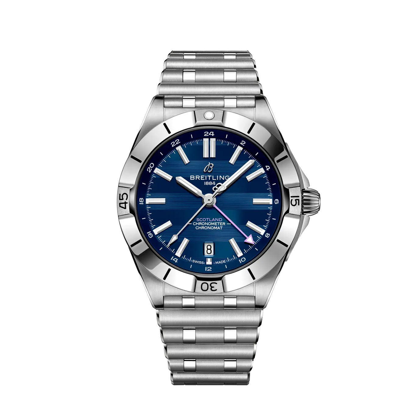 Unworn Breitling Chronomat Automatic GMT 40 Six Nations Scotland, A323986B1C1A1, box and papers