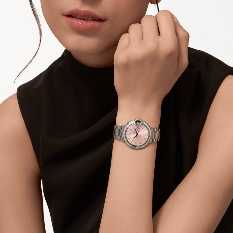 Unworn Cartier Ballon Bleu de Cartier, Stainless Steel and Diamonds, 33mm, Ref# W4BB0037, box and papers - Image 3