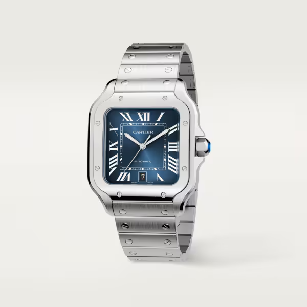 Unworn Cartier Santos de Cartier, Stainless Steel, 39.8mm, Ref# WSSA0030, box and papers - Image 9