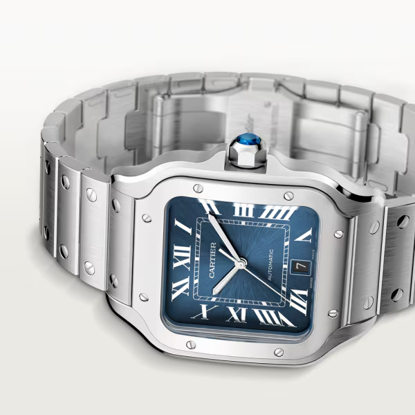 Unworn Cartier Santos de Cartier, Stainless Steel, 39.8mm, Ref# WSSA0030, box and papers - Image 3