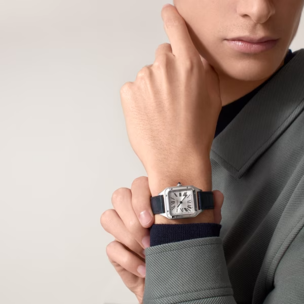 Unworn Cartier Santos-Dumont de Cartier, Stainless Steel, 38mm x 27.5mm, Ref# WSSA0023, box and papers - Image 12