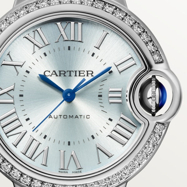 Unworn Cartier Ballon Bleu de Cartier, Stainless Steel and Diamonds, 33mm, Ref# W4BB0028, box and papers - Image 2