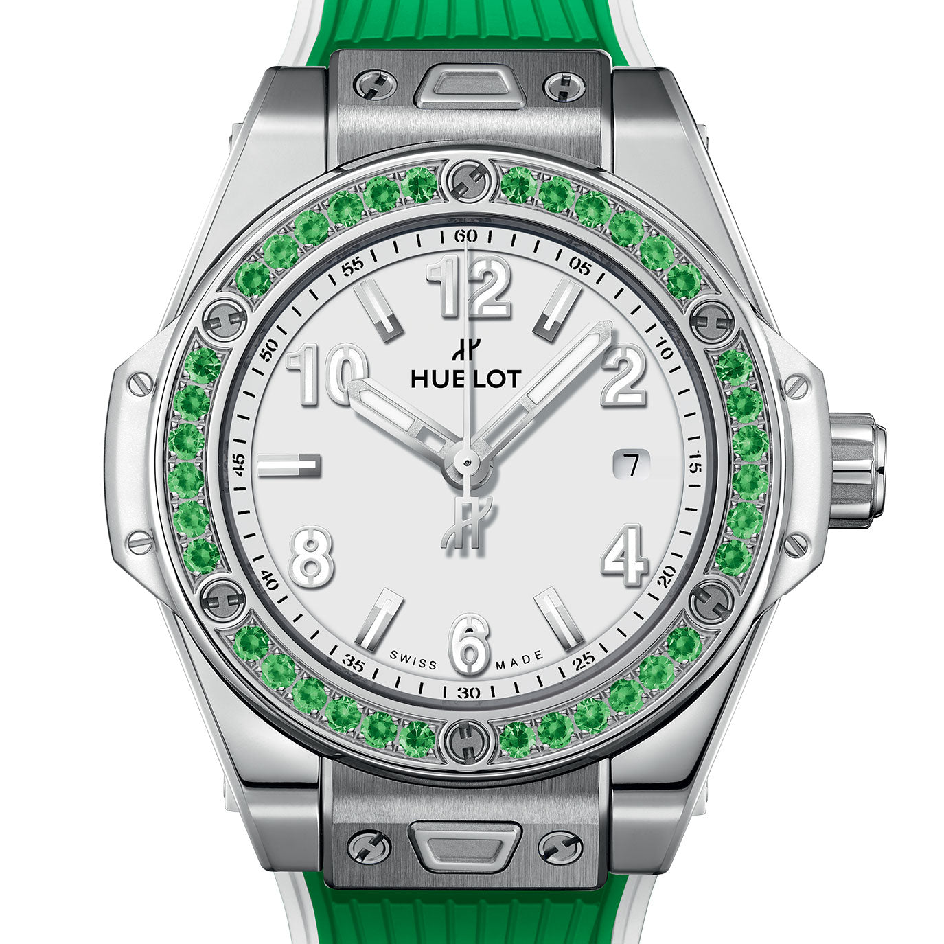 Unworn Hublot Big Bang One Click Joyful Steel Apple Green 33, 485.SG.2210.RX.1222, box and papers - Image 2
