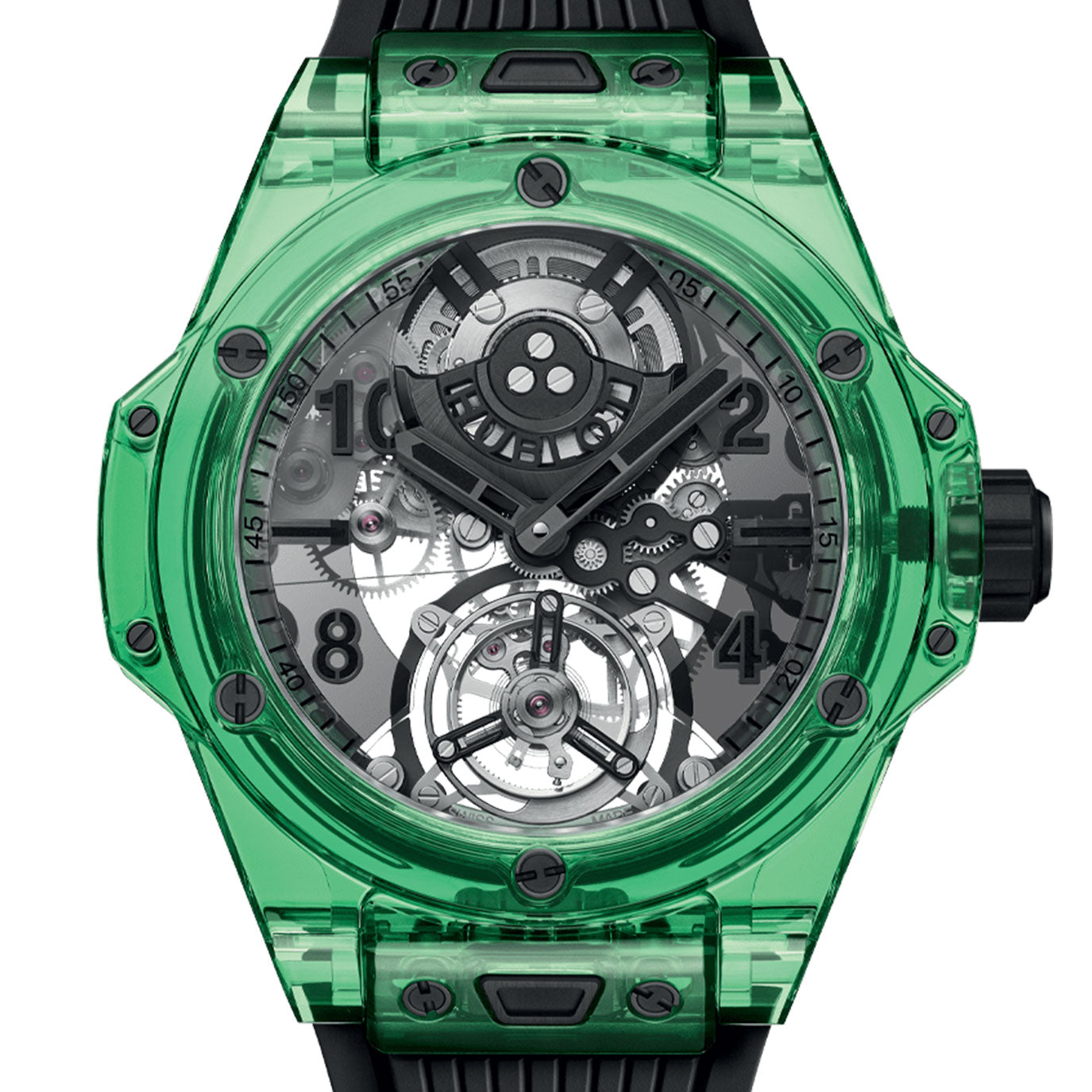 Unworn Hublot Big Bang Tourbillon Automatic Green SAXEM 44, 429.JG.0110.RT, box and papers - Image 2
