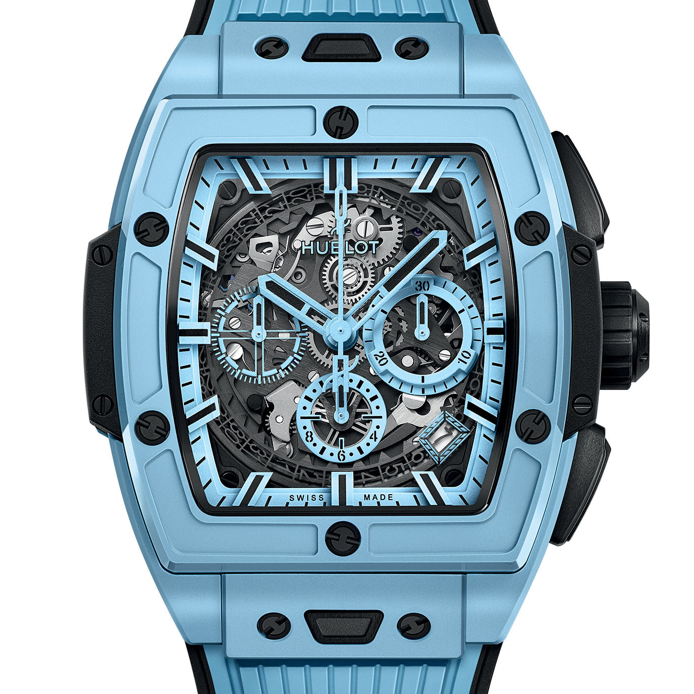Unworn Hublot Spirit of Big Bang Sky Blue Ceramic 42, 642.EX.5110.RX, box and papers - Image 2