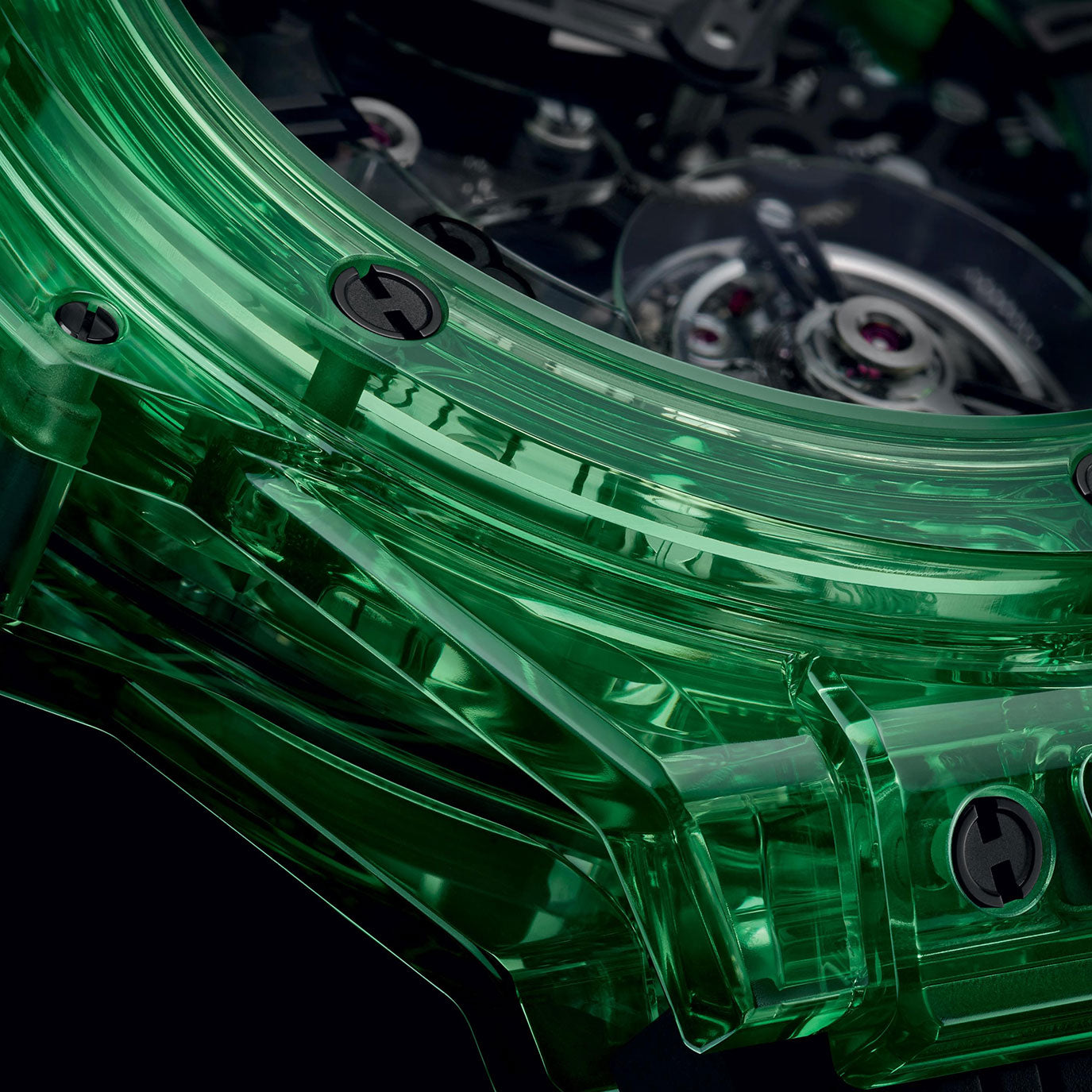 Unworn Hublot Big Bang Tourbillon Automatic Green SAXEM 44, 429.JG.0110.RT, box and papers - Image 3