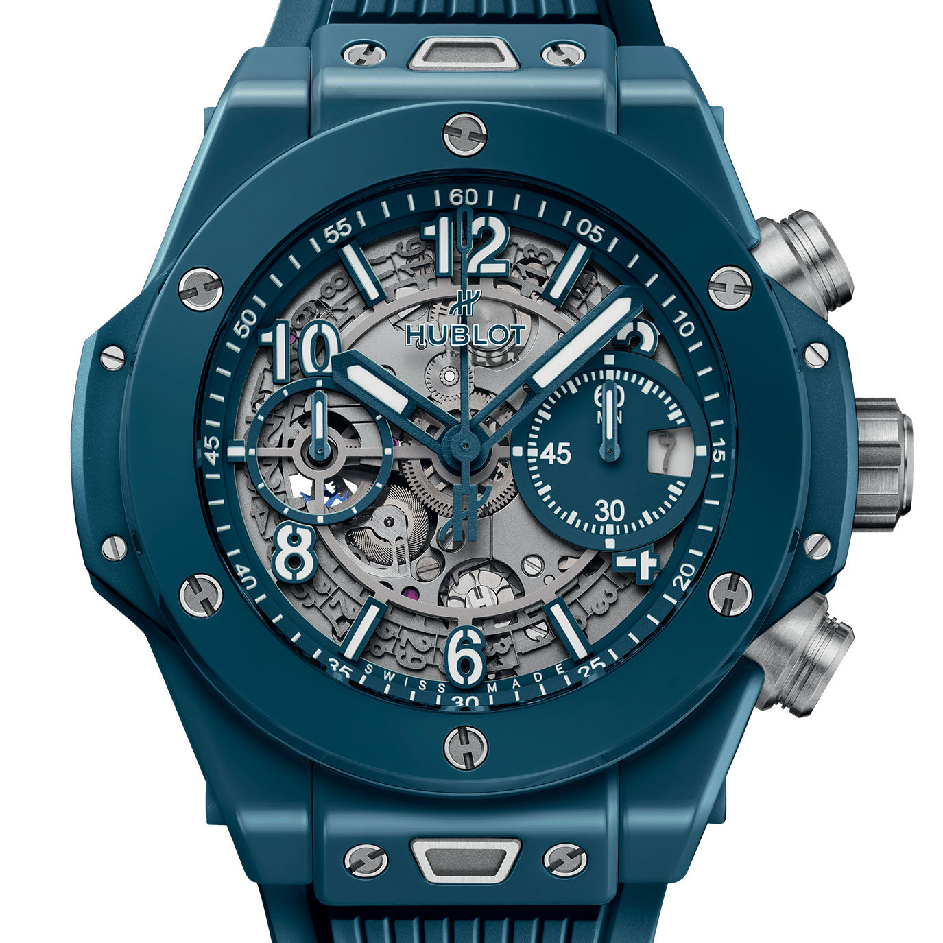 Unworn Hublot Big Bang Unico Petrol Blue Ceramic 42, 441.ES.5121.RX, box and papers - Image 3