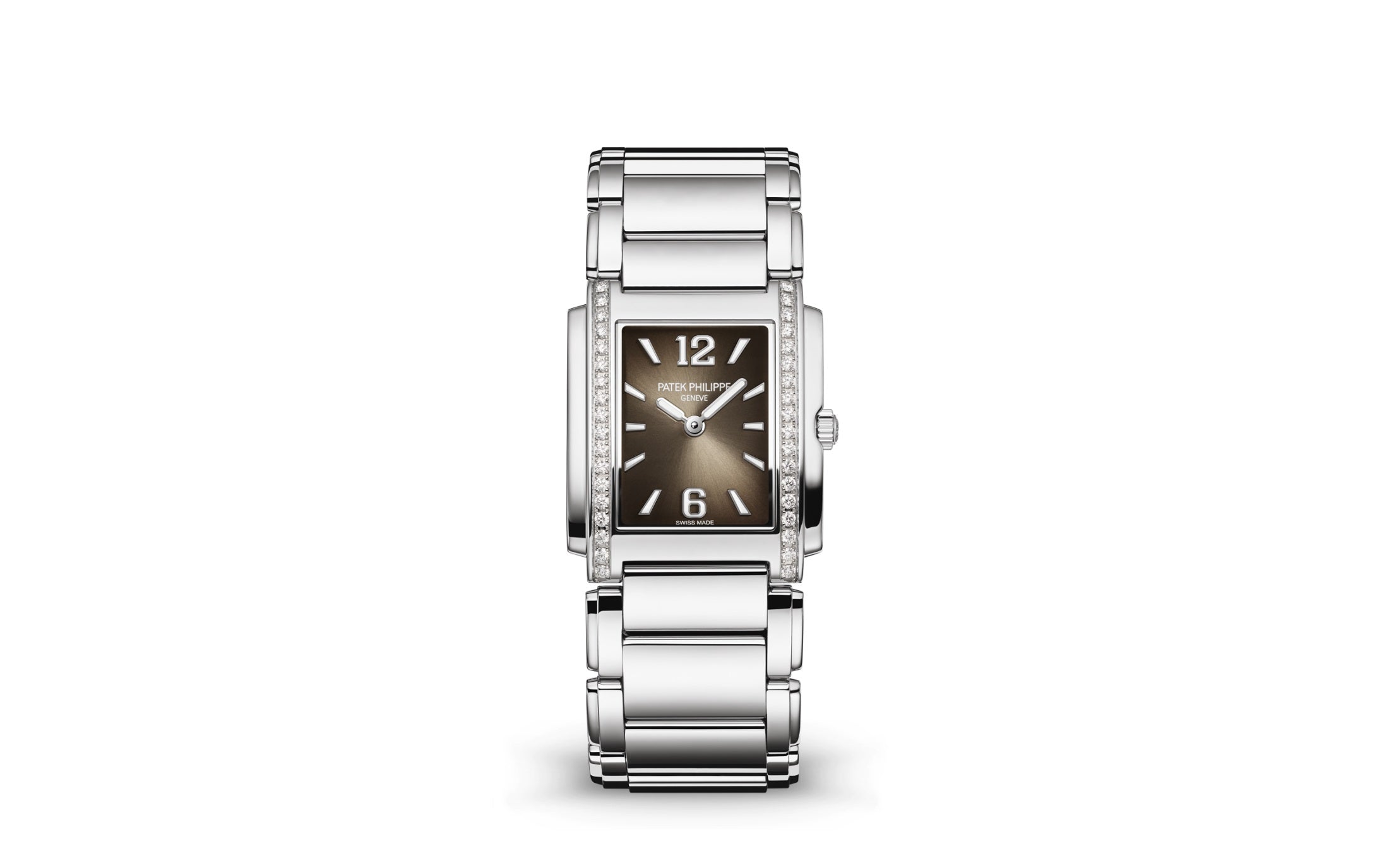 Patek Philippe Twenty~4 Quartz Ladies Watch, Stainless Steel with 36 Diamond (~0.42 ct), 25.1 x 30 mm, Ref# 4910/1200A-010 - Image 2