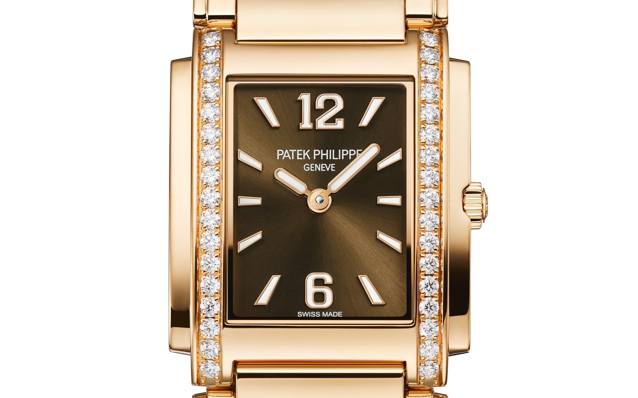 Patek Philippe Twenty~4 Quartz Ladies Watch, 18k Rose Gold with 34 Diamond (~0.57 ct), 25.1 x 30 mm, Ref# 4910/1201R-001 - Image 3