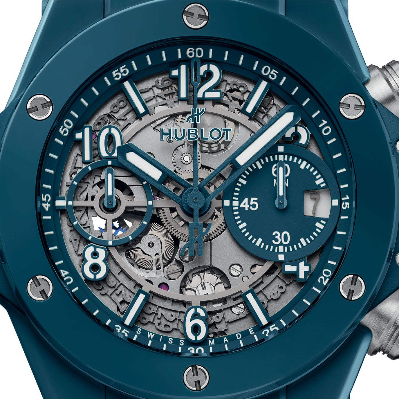 Unworn Hublot Big Bang Unico Petrol Blue Ceramic 42, 441.ES.5121.RX, box and papers - Image 4