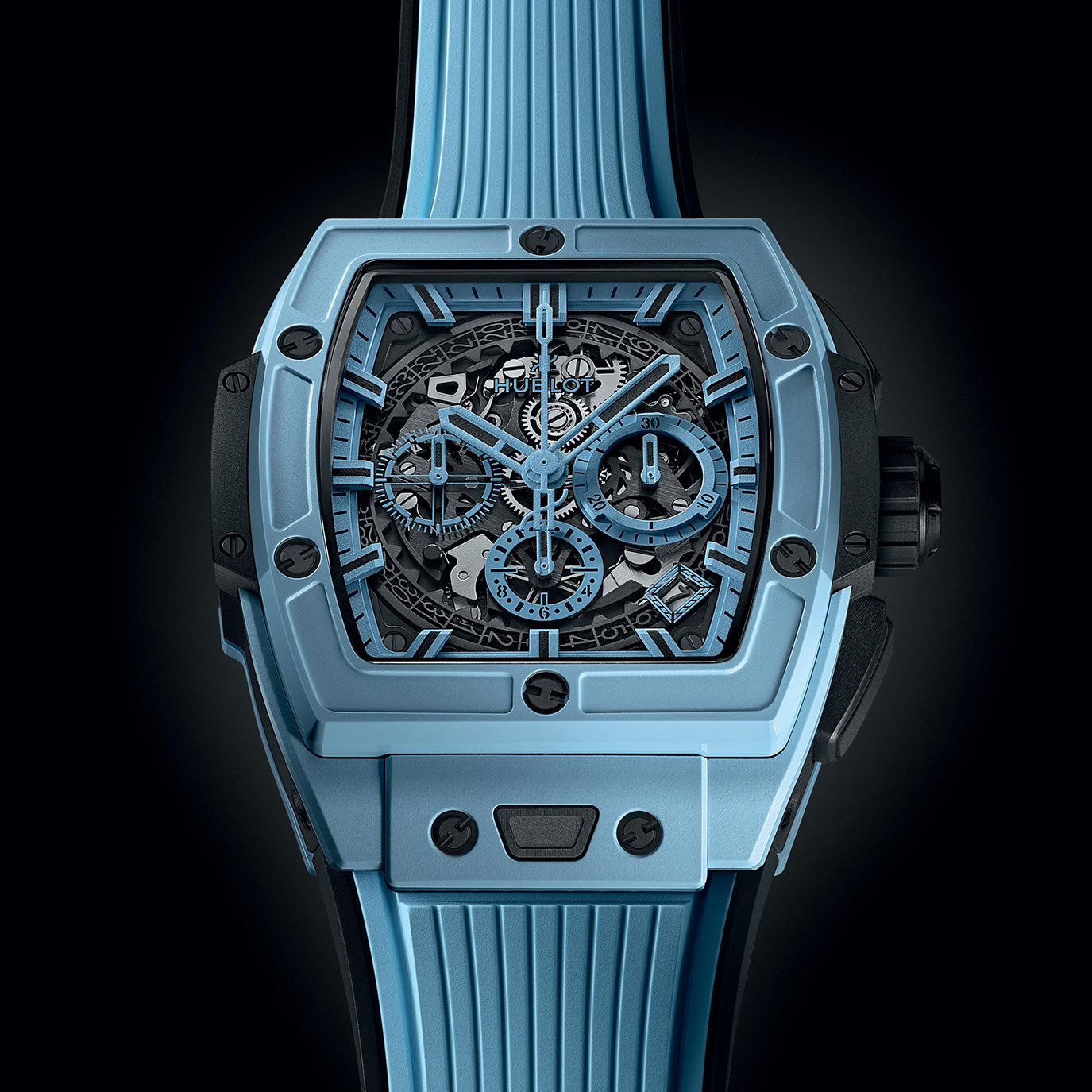 Unworn Hublot Spirit of Big Bang Sky Blue Ceramic 42, 642.EX.5110.RX, box and papers - Image 4