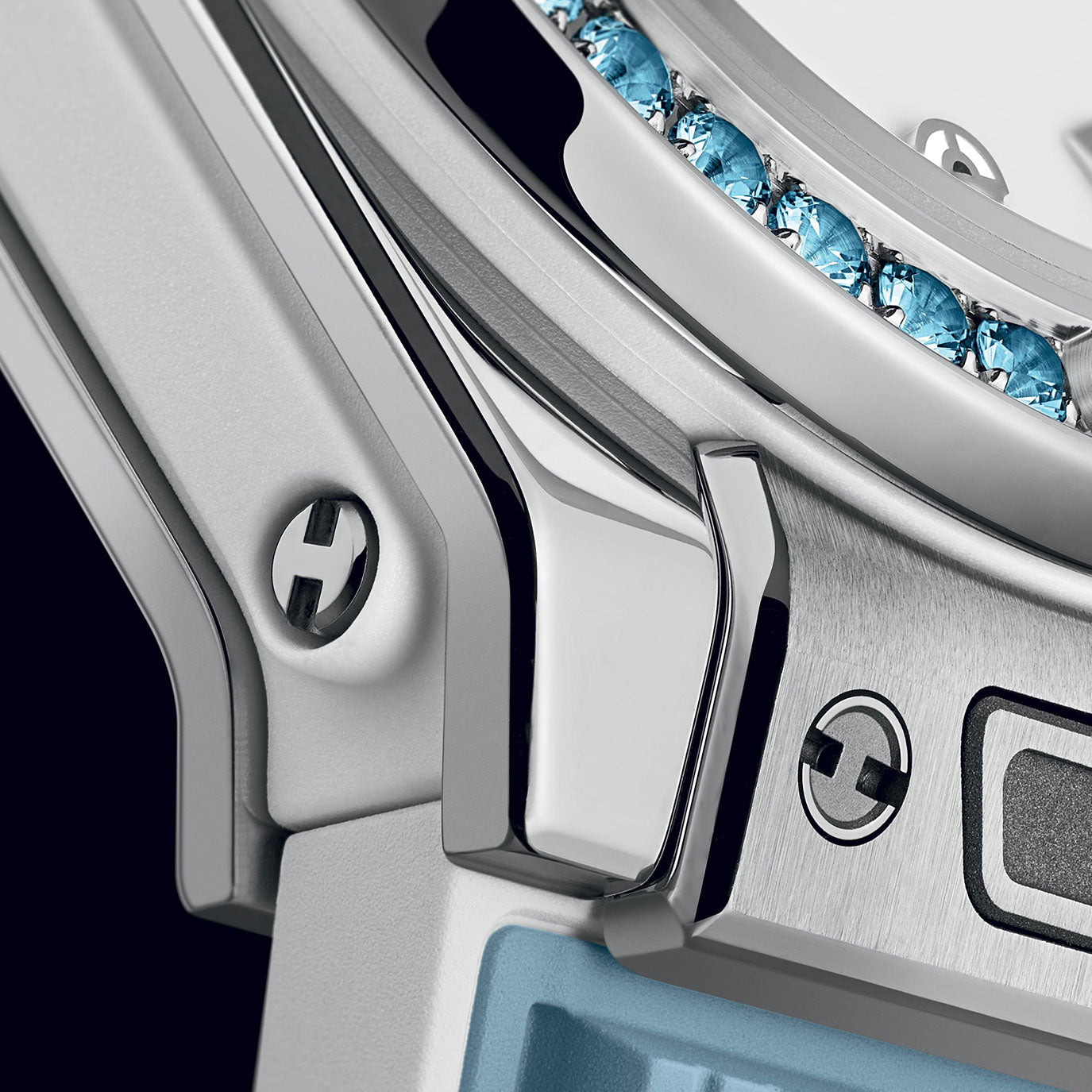 Unworn Hublot Big Bang One Click Joyful Steel Sky Blue 33, 485.SL.2210.RX.1207, box and papers - Image 4