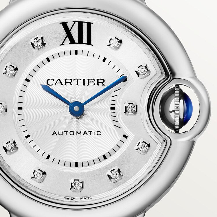 Unworn Cartier Ballon Bleu de Cartier, Stainless Steel and Diamonds, 33mm, Ref# W4BB0021, box and papers - Image 2
