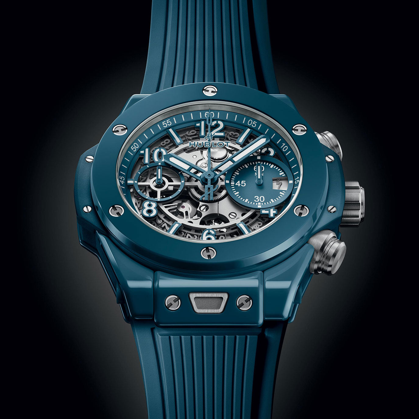 Unworn Hublot Big Bang Unico Petrol Blue Ceramic 42, 441.ES.5121.RX, box and papers - Image 5