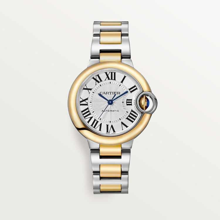 Unworn Cartier Ballon Bleu, Stainless Steel and 18k Yellow Gold, 33mm, Ladies, Ref# W2BB0037, box and papers