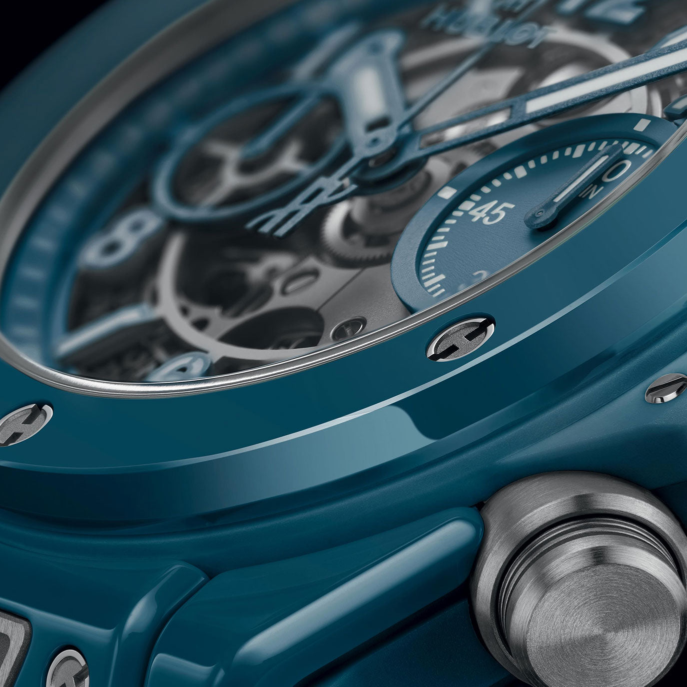 Unworn Hublot Big Bang Unico Petrol Blue Ceramic 42, 441.ES.5121.RX, box and papers - Image 6