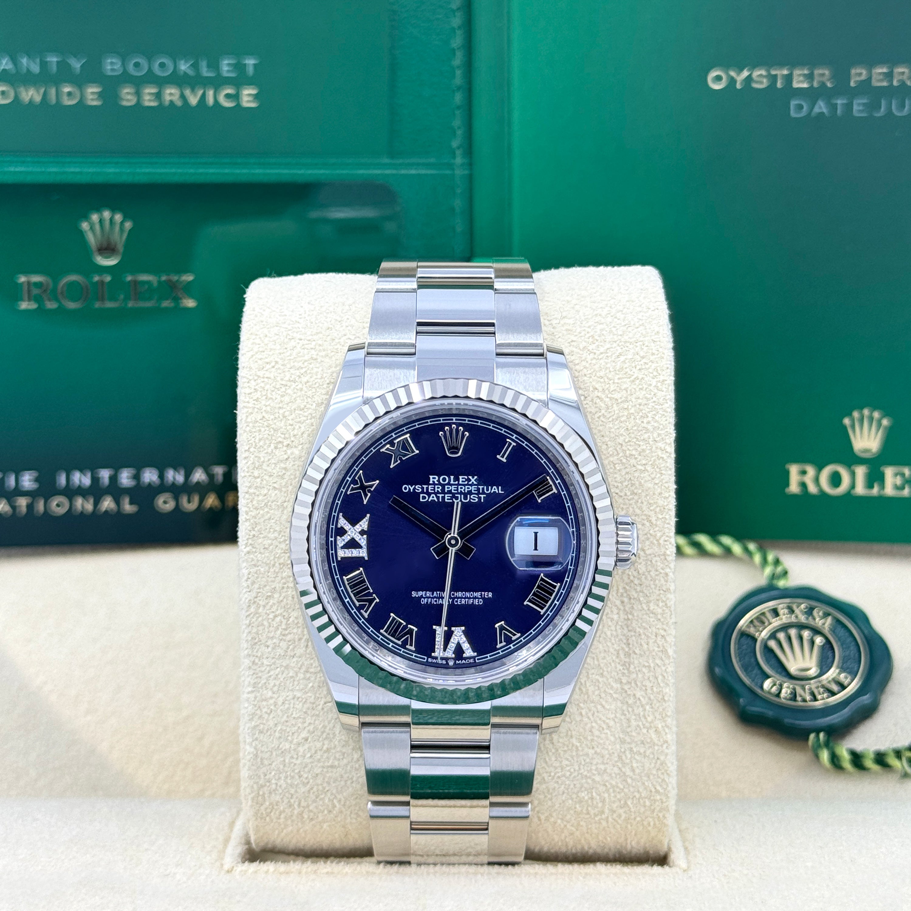 Rolex Datejust 36, Stainless Steel and 18k White Gold, 36mm, Ref# 126234-0022 - Image 2