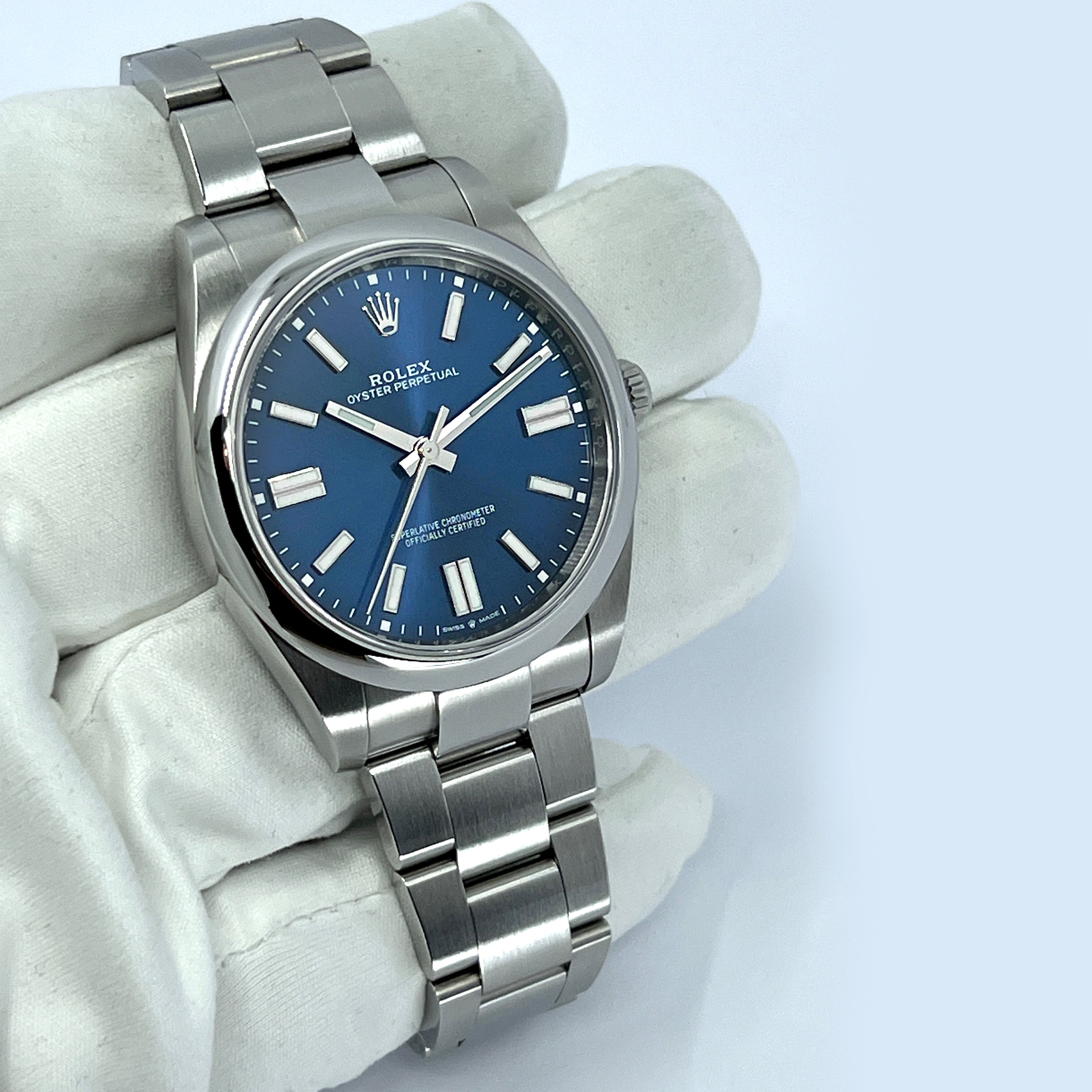Rolex Oyster Perpetual 41mm, Blue Dial, Ref# 124300-0003 - Image 11