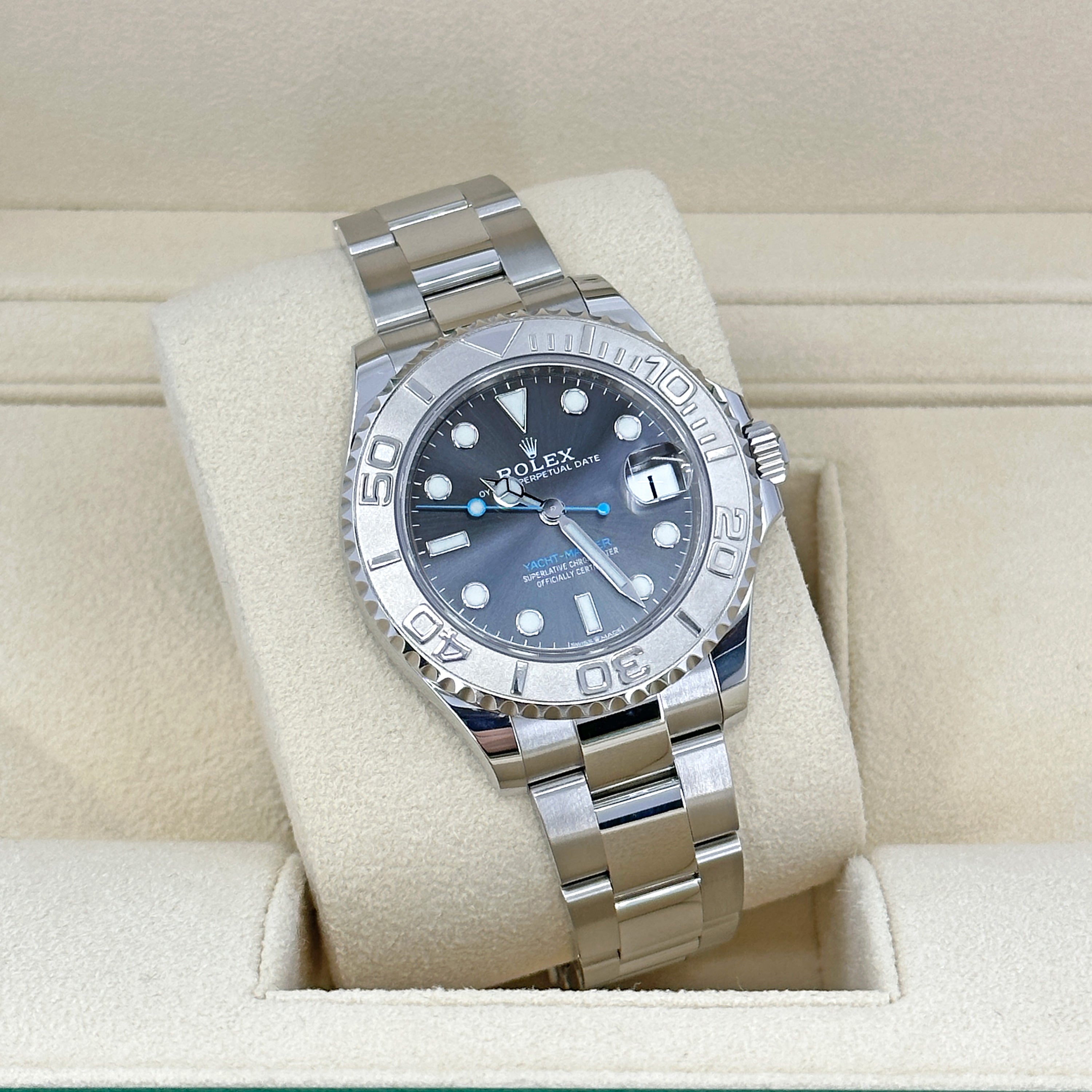 Rolex Yacht-Master Oystersteel and platinum Ref# 268622-0002 - Image 5