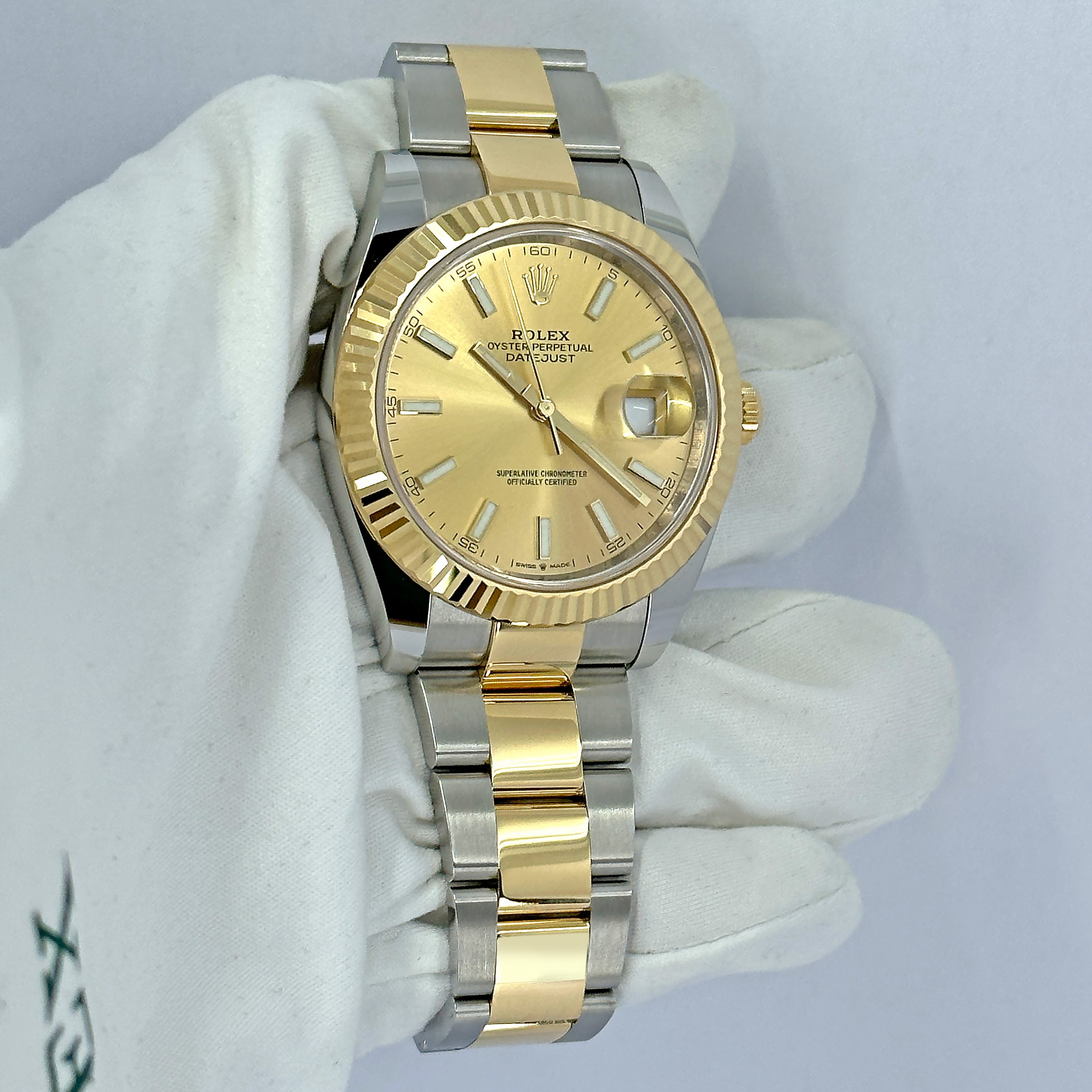 Rolex Datejust 41 Oystersteel and yellow gold Ref# 126333-0009 - Image 8