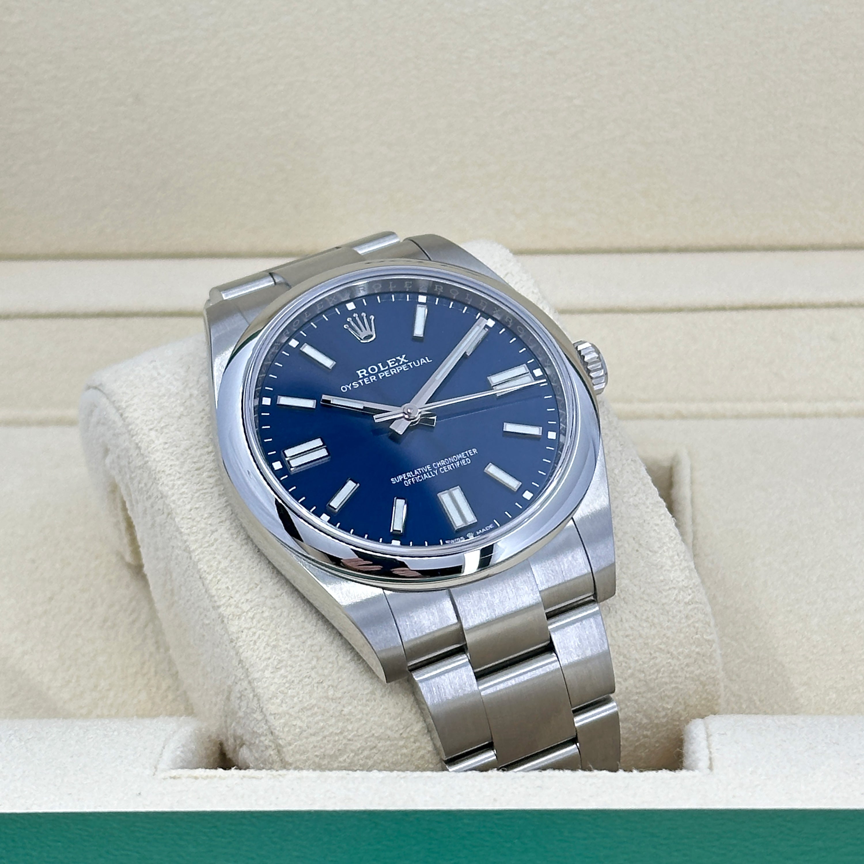 Rolex Oyster Perpetual 41mm, Blue Dial, Ref# 124300-0003 - Image 3