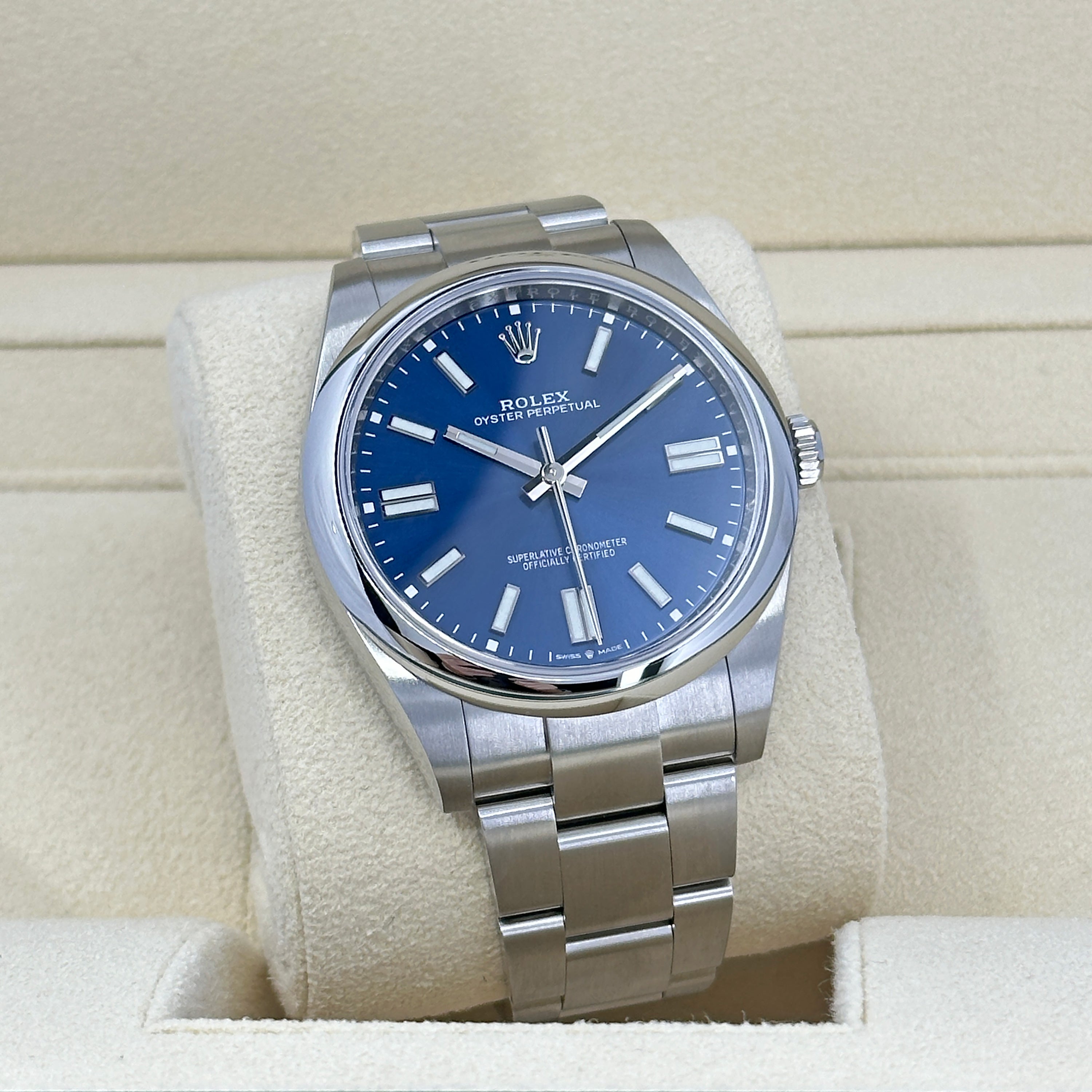 Rolex Oyster Perpetual 41mm, Blue Dial, Ref# 124300-0003 - Image 5