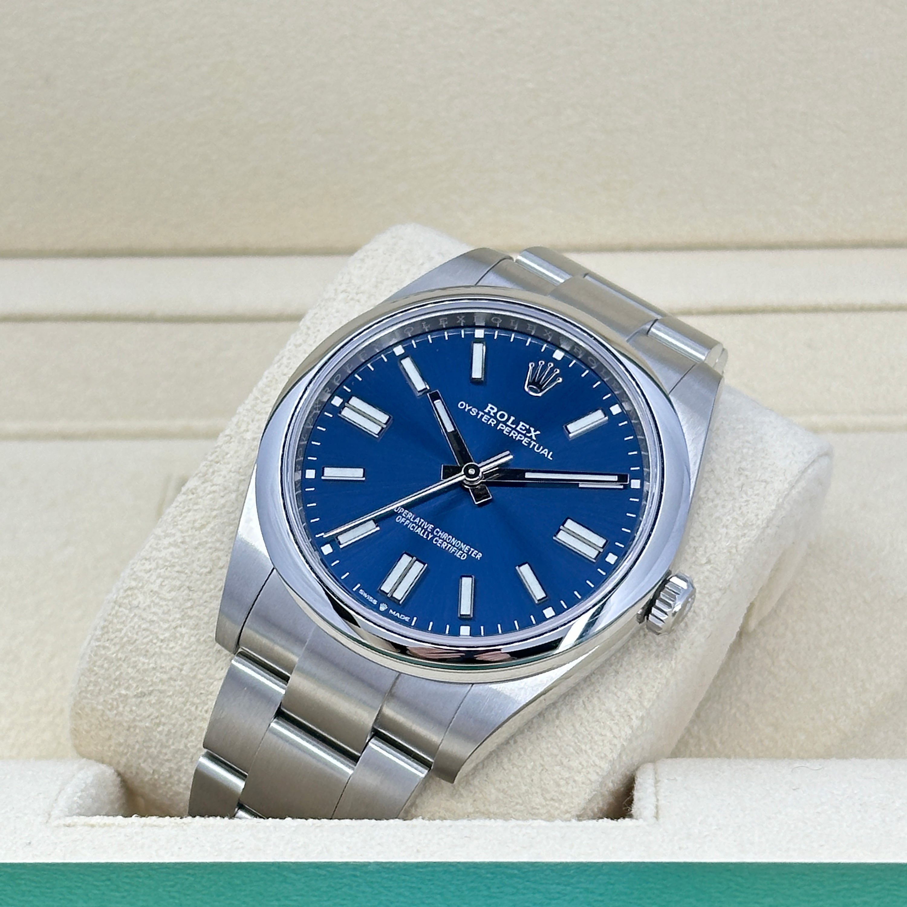 Rolex Oyster Perpetual 41mm, Blue Dial, Ref# 124300-0003 - Image 6