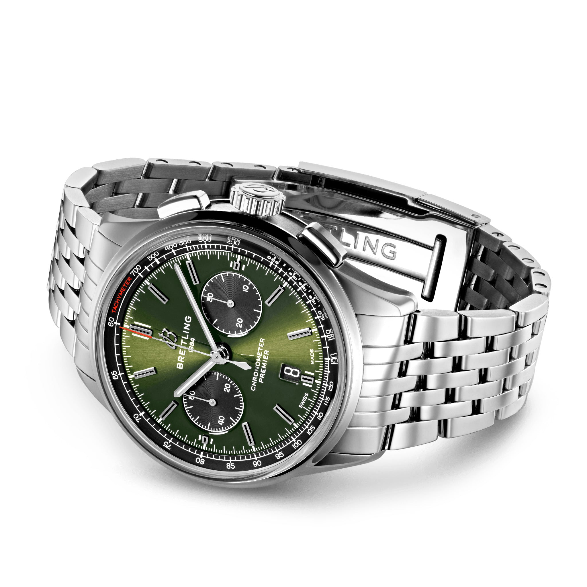 Breitling Premier B01 Chronograph 42 BENTLEY BRITISH RACING GREEN, Ref# AB0118A11L1A1 - Image 3