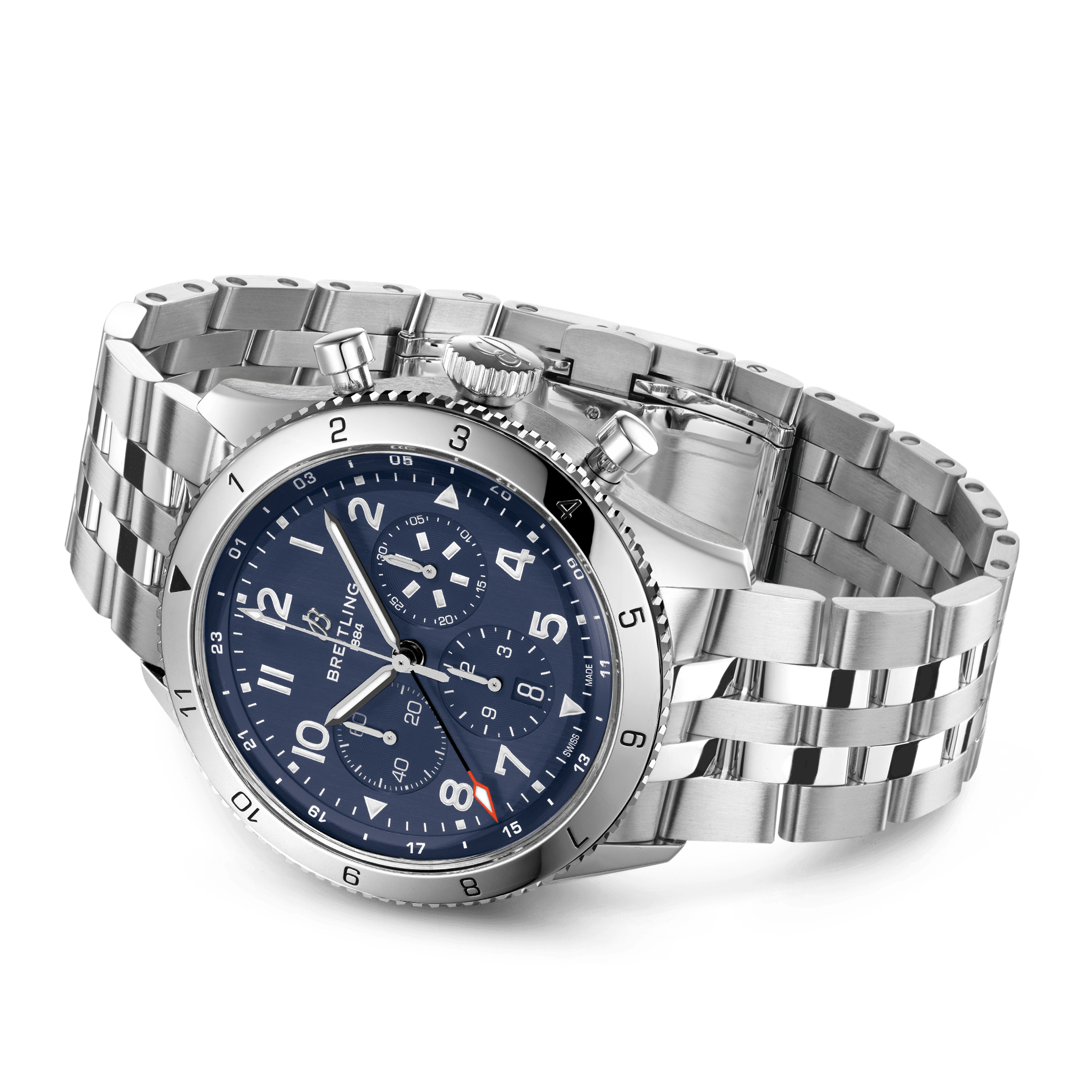 Breitling Classic AVI B04 Chronograph GMT 46 Tribute to Vought F4U Corsair, Stainless Steel, Ref# AB04451A1C1A1, Unworn 2024 - Image 3