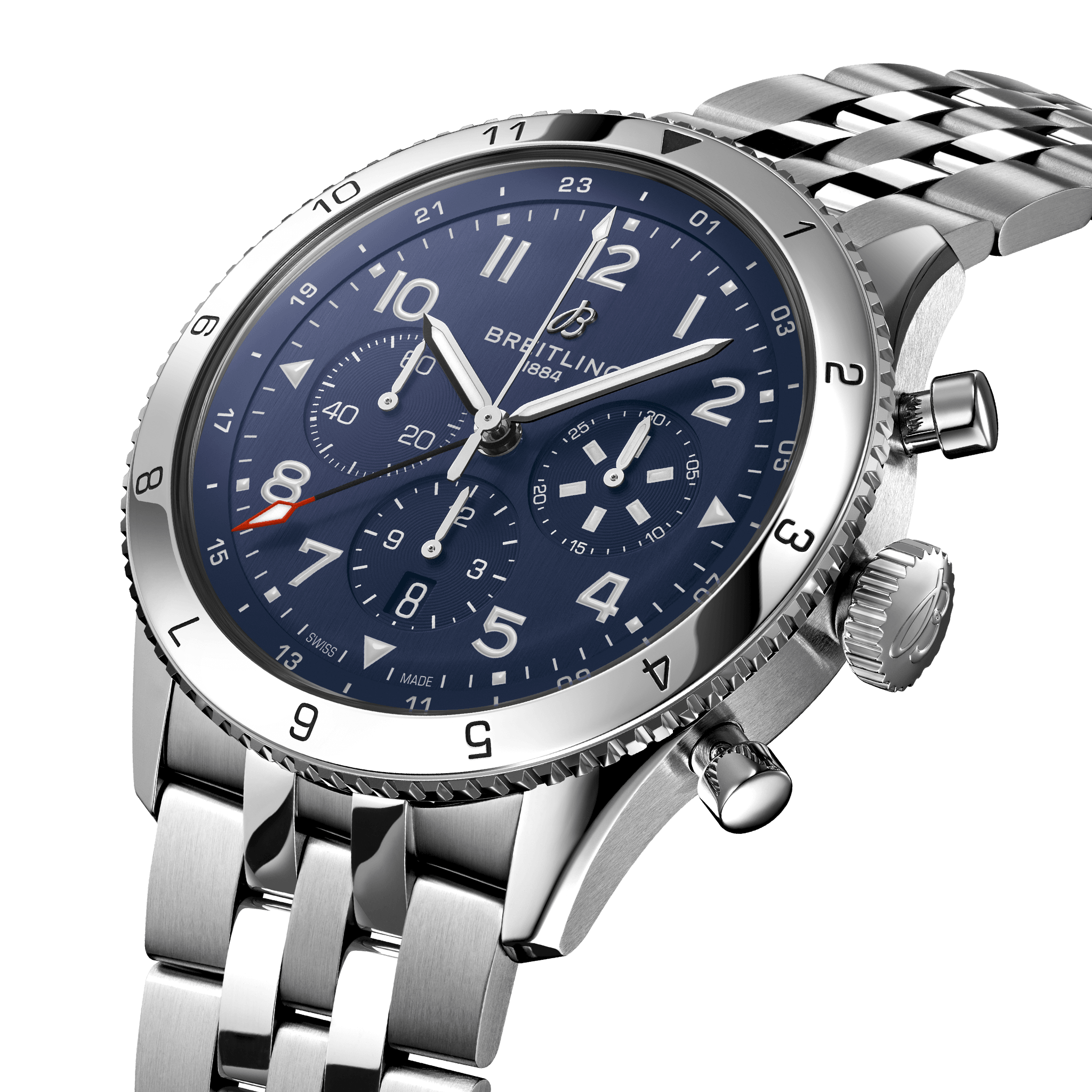 Breitling Classic AVI B04 Chronograph GMT 46 Tribute to Vought F4U Corsair, Stainless Steel, Ref# AB04451A1C1A1, Unworn 2024 - Image 2