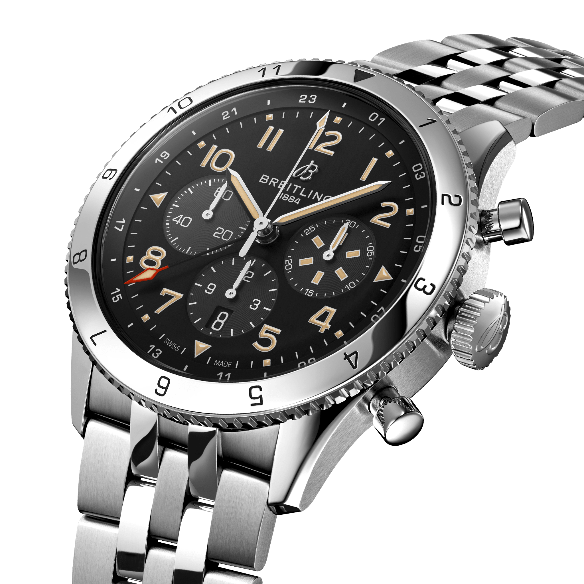 Breitling Classic AVI B04 Chronograph 46 P-51 Mustang, Stainless Steel, Ref# AB04453A1B1A1, Unworn 2024 - Image 2