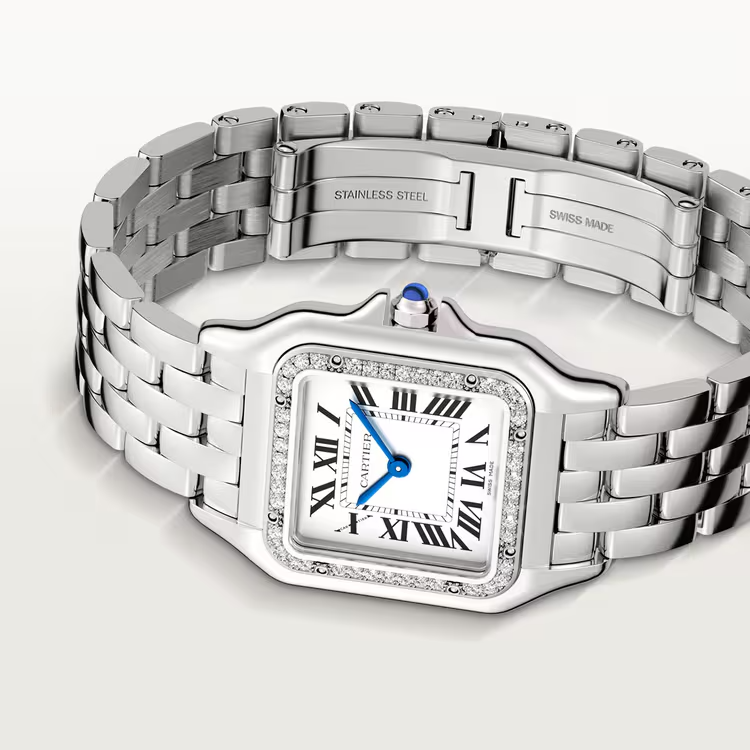 Unworn Cartier Panthère de Cartier, Stainless Steel, Diamonds, 29mm x 37mm, Ref# W4PN0018, box and papers - Image 3
