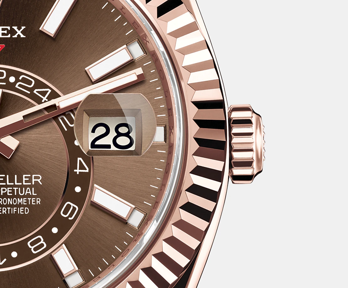 Rolex Sky-Dweller 42mm, 18k Everose Gold, Oysterflex, Ref# 326235-0005 - Image 4