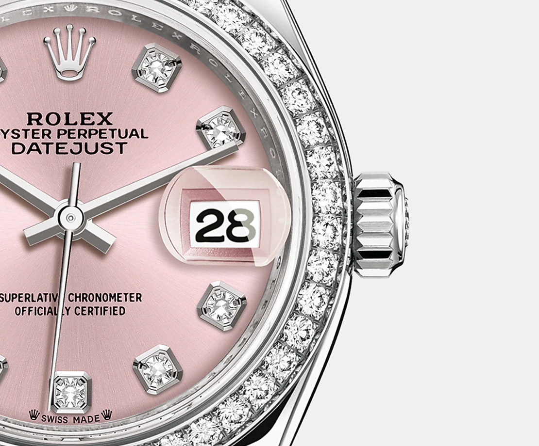 Rolex Lady-Datejust 28, Oystersteel and 18k White Gold, Ref# 279384RBR-0004 - Image 4