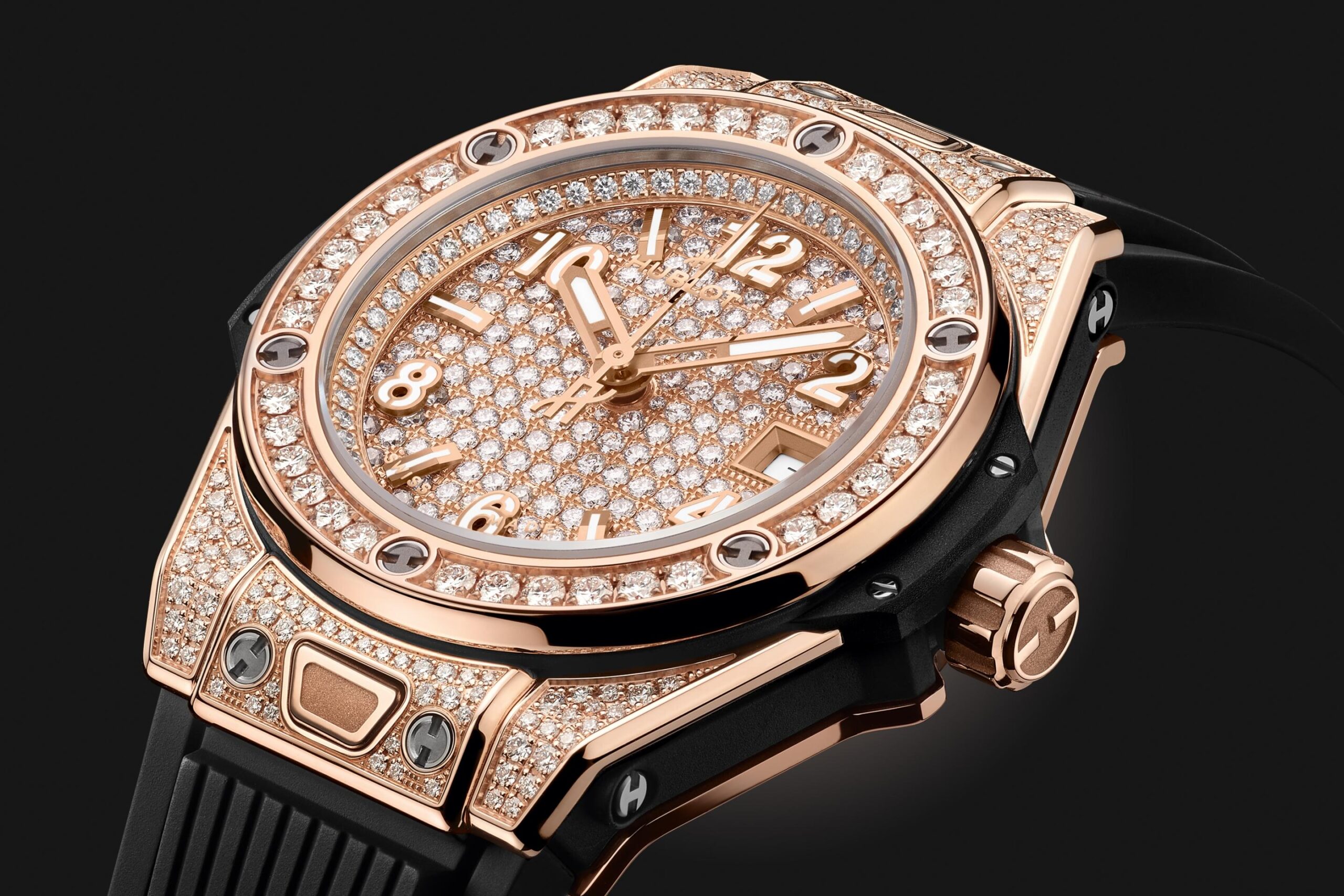 Hublot Big Bang ONE CLICK KING GOLD FULL PAVÉ Ref# 485.OX.9000.RX.1604 - Image 3